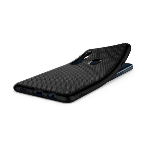 Spigen Galaxy A9 2018 ile Uyumlu Kılıf Liquid Air Matte Black