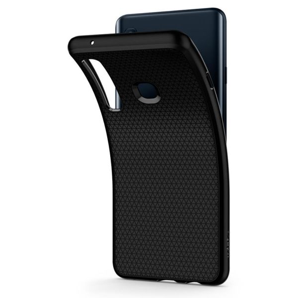 Spigen Galaxy A9 2018 ile Uyumlu Kılıf Liquid Air Matte Black