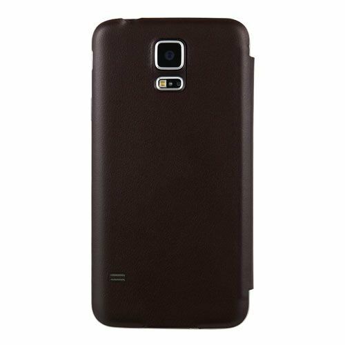Anymode G900 Galaxy S5 ile Uyumlu View Flip Cover Kılıf Kahve