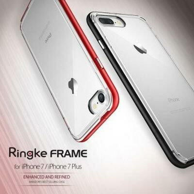 Ringke Frame iPhone 7 ile Uyumlu Çerçeveli Bumper Kılıf Sf Black