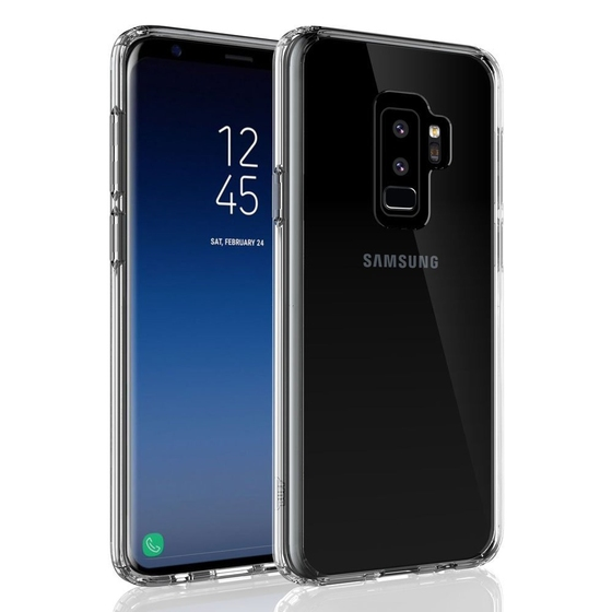 Buff Galaxy S9 Plus ile Uyumlu Air Hybrid Kılıf Crystal Clear