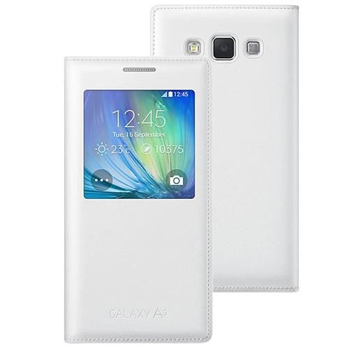 Galaxy A5 2015 ile Uyumlu Kılıf S View Cover Beyaz EF-CA500BWEGWW (Out)