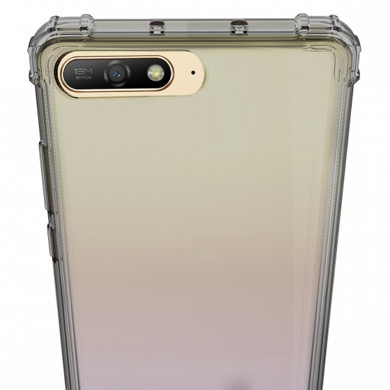 Blogy Y6 2018 ile Uyumlu Crystal Fit Kılıf Smoke Black