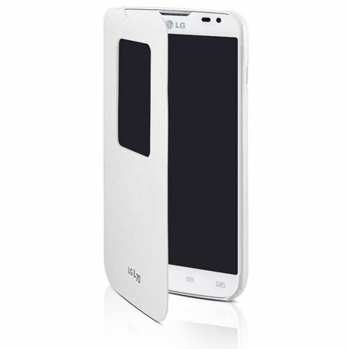 L70 ile Uyumlu Kasalı Kapaklı Flip Cover Kılıf Beyaz CCF-400 AGEUWH