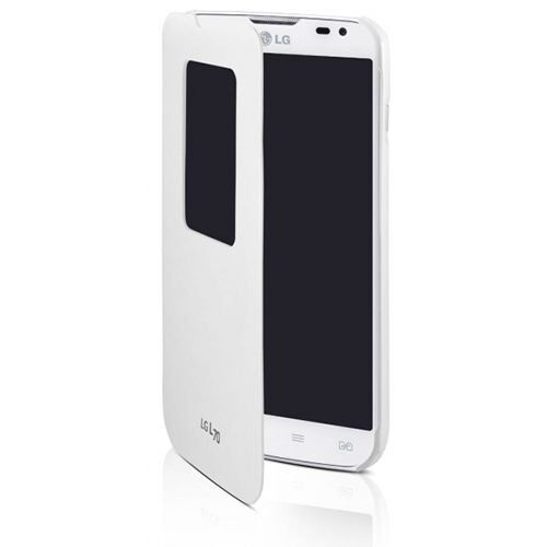 L70 ile Uyumlu Kasalı Kapaklı Flip Cover Kılıf Beyaz CCF-400 AGEUWH