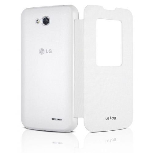 L70 ile Uyumlu Kasalı Kapaklı Flip Cover Kılıf Beyaz CCF-400 AGEUWH