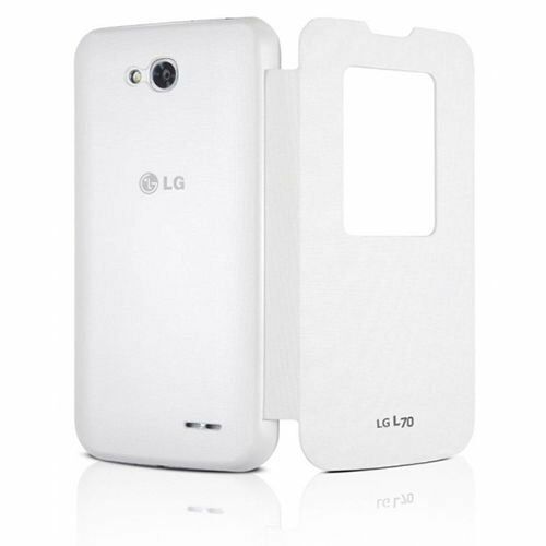 L70 ile Uyumlu Kasalı Kapaklı Flip Cover Kılıf Beyaz CCF-400 AGEUWH