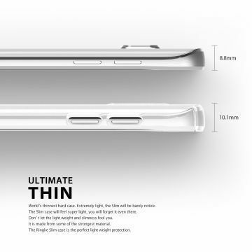 Ringke Slim Frost Galaxy Note 5 ile Uyumlu Kılıf Gray 4 Tarafı Saran Tam Koruma İnce Buzlu Şeffaf