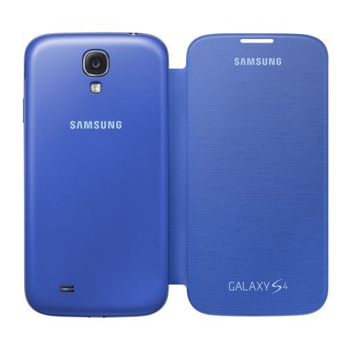 Galaxy S4 i9500 ile Uyumlu Flip Cover Kılıf Mavi EF-FI950BCEGWW