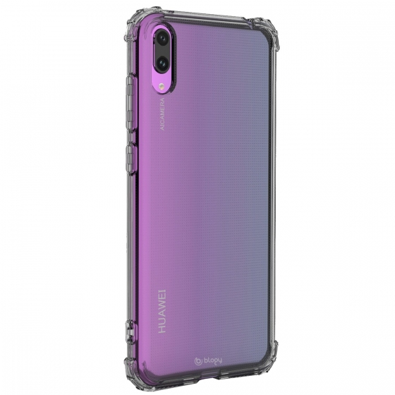 Blogy Y7 2019 ile Uyumlu Crystal Fit Kılıf Smoke Black