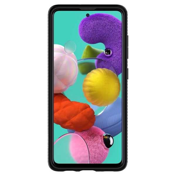 Spigen Galaxy A51 ile Uyumlu Kılıf Liquid Air Matte Black