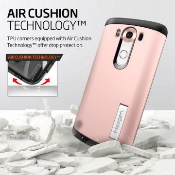 Spigen V10 ile Uyumlu Kılıf Slim Armor Rose Gold