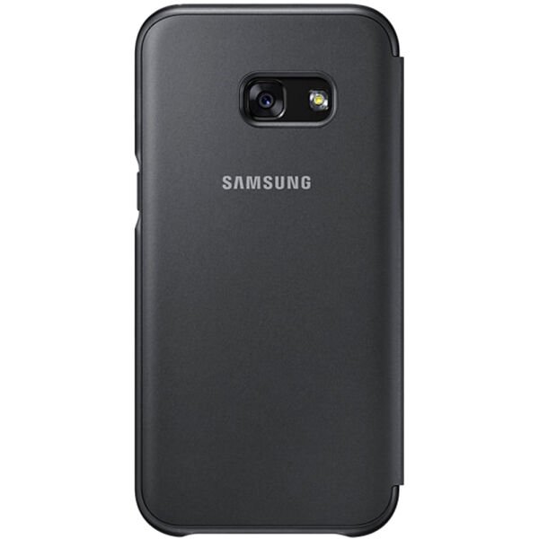 Galaxy A3(2017) ile Uyumlu Neon Flip Cover Siyah EF-FA320PBEGWW (Out)