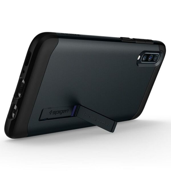 Spigen Galaxy A70 ile Uyumlu Kılıf Slim Armor Metal Slate