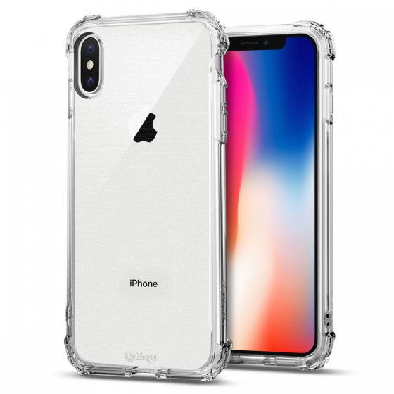 Blogy iPhone X / Xs ile Uyumlu Crystal Fit Kılıf Crystal Clear