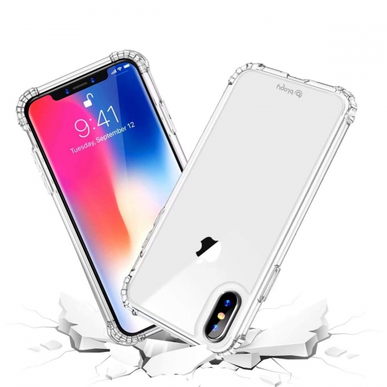 Blogy iPhone X / Xs ile Uyumlu Crystal Fit Kılıf Crystal Clear
