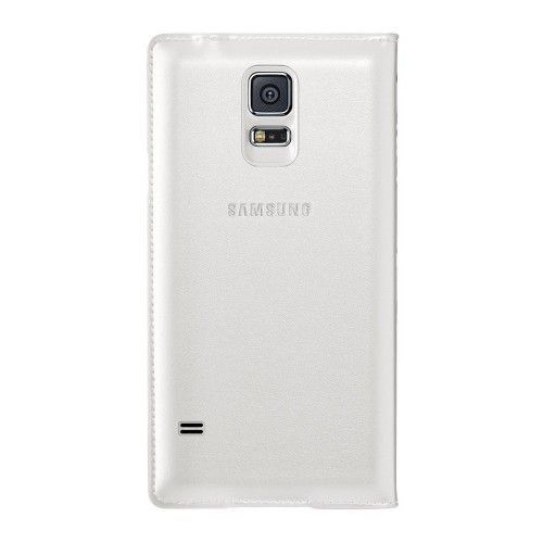 Galaxy S5 G900 ile Uyumlu Flip Wallet Kartlıklı Kılıf EF-WG900BWEGWW Beyaz