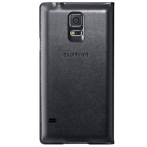 Galaxy S5 G900 ile Uyumlu Flip Wallet Kartlıklı Kılıf EF-WG900BBEGWW Siyah