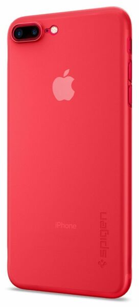 Spigen iPhone 7 Plus ile Uyumlu Kılıf Air Skin Ultra İnce 4 Tarafı Tam Koruma Crimson Red