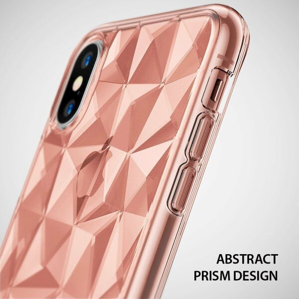 Ringke Air Prism 3D Elmas Yansıması iPhone X ile Uyumlu KIlıf Rose Gold