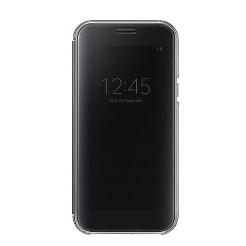 Galaxy A5(2017) ile Uyumlu Clear View Cover Kılıf Siyah EF-ZA520CBEGWW