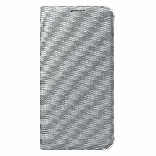 Galaxy S6 ile Uyumlu Flip Wallet (Tekstil) Gri EF-WG920BSEGWW