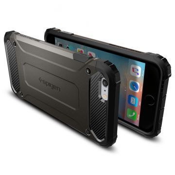Spigen iPhone 6 Plus/6s Plus ile Uyumlu Kılıf Tough Armor Tech Gun Metal