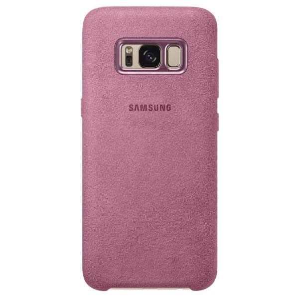 Galaxy S8 ile Uyumlu Alcantara Kılıf Pink EF-XG950APEGWW