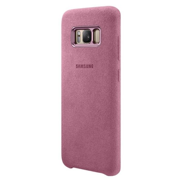 Galaxy S8 ile Uyumlu Alcantara Kılıf Pink EF-XG950APEGWW