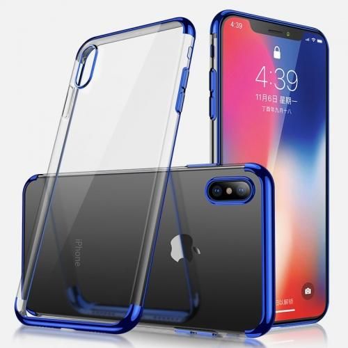 Zore iPhone XS Max ile Uyumlu Glitter Silikon Kılıf Mavi