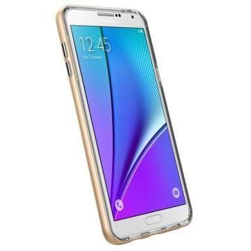 Spigen Galaxy Note 5 ile Uyumlu Kılıf Neo Hybrid Crystal Champagne Gold