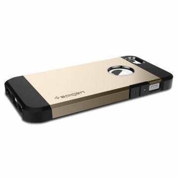 Spigen iPhone 5,5s,SE ile Uyumlu Kılıf Tough Armor Champagne Gold