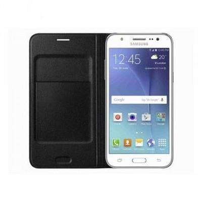 Galaxy J5 (2015) ile Uyumlu Flip Wallet Kılıf Siyah EF-WJ500BBEGWW