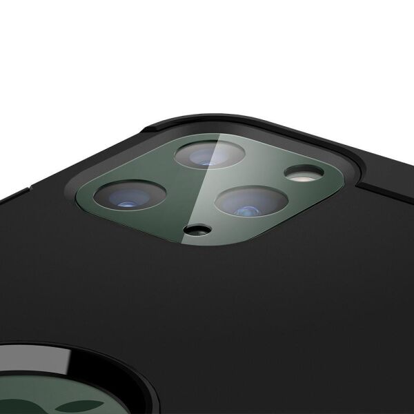 Spigen iPhone 11 Pro Max / 11 Pro ile Uyumlu Kamera Lens Cam Ekran Koruyucu Full Cover (2 Adet) Black+Midnight