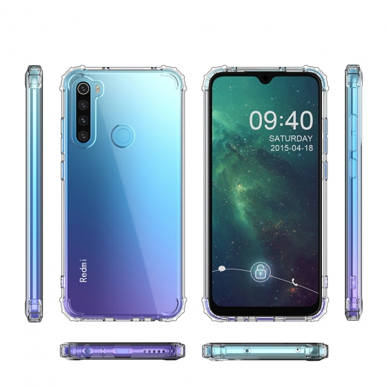 Blogy RedMi Note 8 ile Uyumlu Crystal Fit Kılıf Crystal Clear