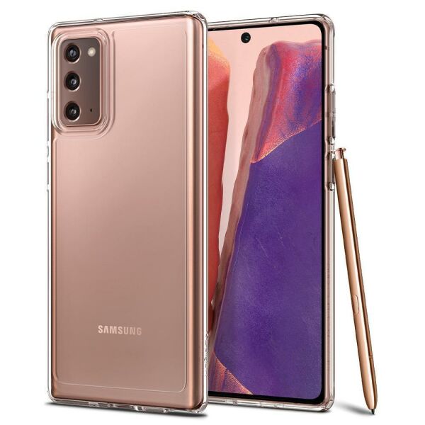 Spigen Galaxy Note 20 ile Uyumlu Kılıf Crystal Hybrid Crystal Clear