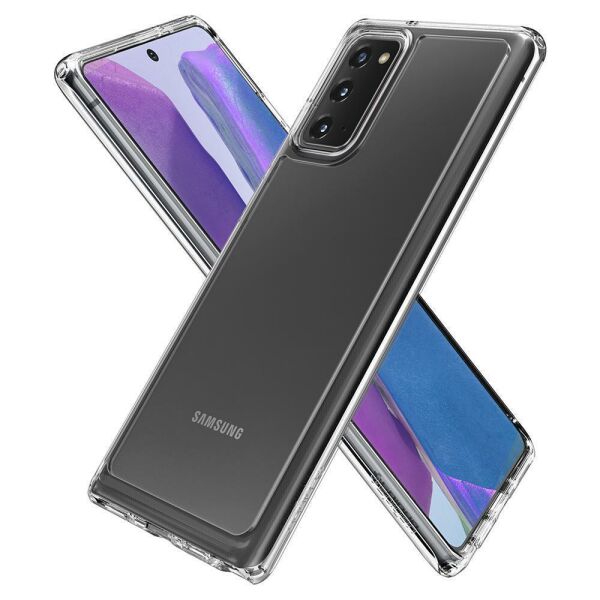 Spigen Galaxy Note 20 ile Uyumlu Kılıf Crystal Hybrid Crystal Clear