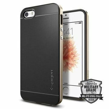 Spigen iPhone 5,5s,SE ile Uyumlu Kılıf Neo Hybrid Champagne Gold