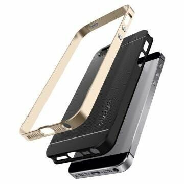 Spigen iPhone 5,5s,SE ile Uyumlu Kılıf Neo Hybrid Champagne Gold