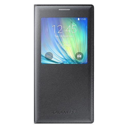 Galaxy A7 2015 ile Uyumlu Kılıf S View Cover EF-CA700BCEGWW Siyah