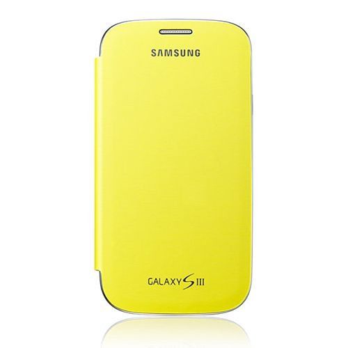 Galaxy S3 i9300 ile Uyumlu Flip Cover Kılıf EFC-1G6FYECSTD Sarı