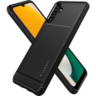 Spigen Galaxy A13 ile Uyumlu Kılıf Rugged Armor Matte Black