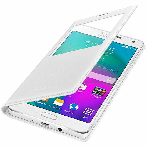 Galaxy A7 2015 ile Uyumlu Kılıf S View Cover EF-CA700BWE Beyaz