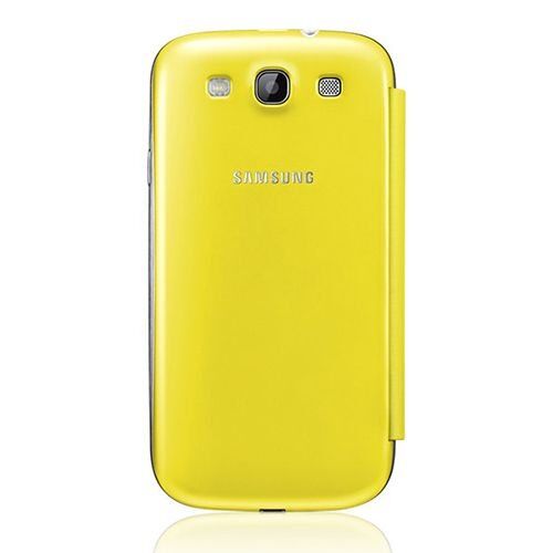 Galaxy S3 i9300 ile Uyumlu Flip Cover Kılıf EFC-1G6FYECSTD Sarı (Out)
