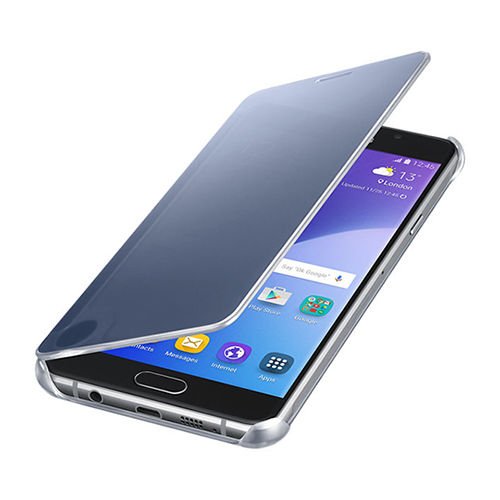 Galaxy A7 (2016) A710F ile Uyumlu Clear View Cover Siyah EF-ZA710CBEGWW (Out)