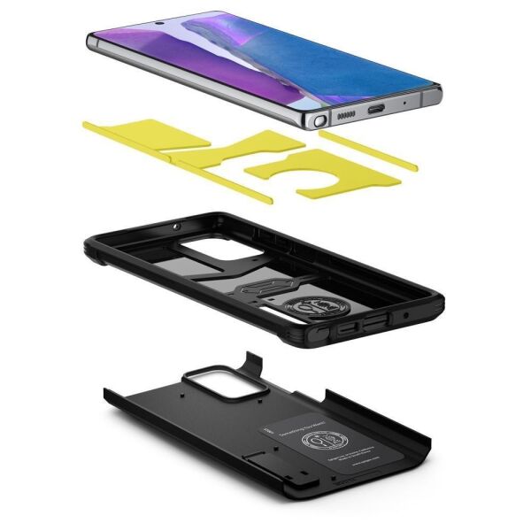 Spigen Galaxy Note 20 ile Uyumlu Kılıf Tough Armor Black