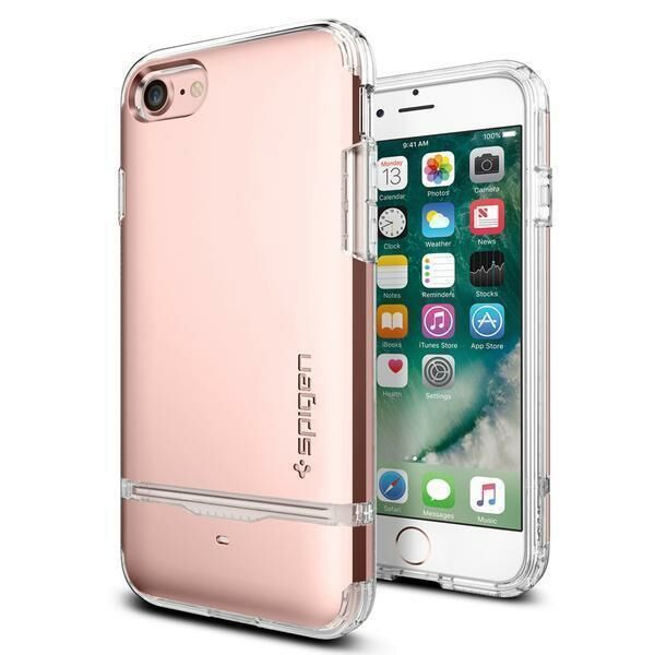 Spigen iPhone 7 ile Uyumlu Kılıf Flip Armor Rose Gold (Out)