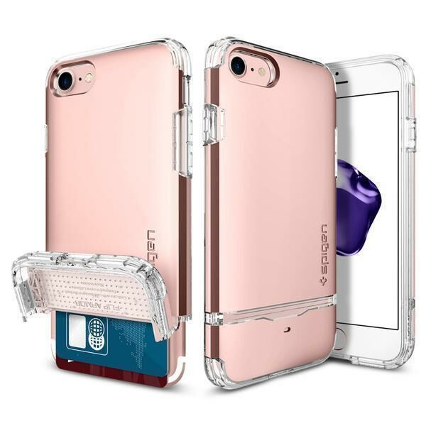 Spigen iPhone 7 ile Uyumlu Kılıf Flip Armor Rose Gold (Out)