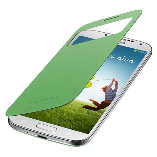 Galaxy S4 i9500 ile Uyumlu S View Cover Kılıf Yeşil EF-CI950BGEGWW
