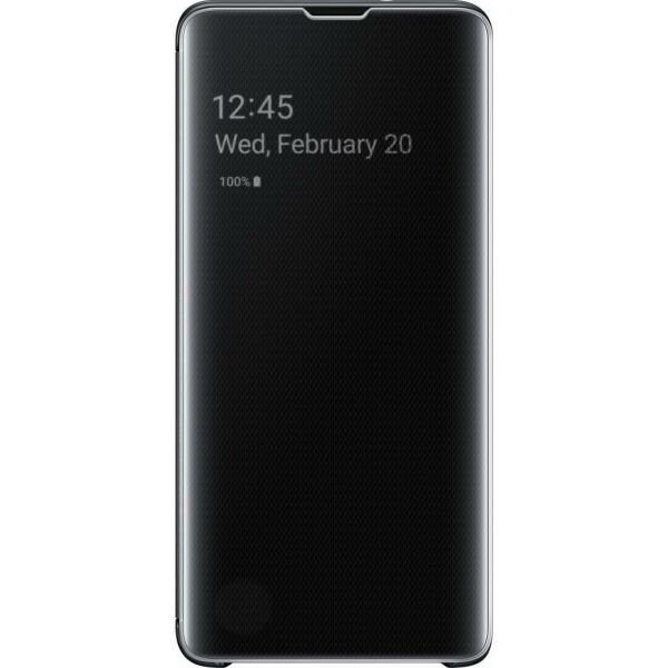 Galaxy S10 ile Uyumlu Clear View KılıfSiyah EF-ZG973CBEGWW